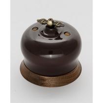 Перекрестный выключатель шоколадная ночь керамика BIRONI В2-203-020/18
