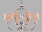 NEWPORT 31208/C , Люстра, Nickel Crystal clear Shade beige D90*H64 см Е14 8*60W(М0042274)